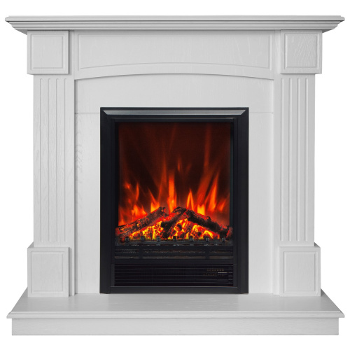 Электрокамин RealFlame Andrea WT фактурный белый с очагом Eugene
