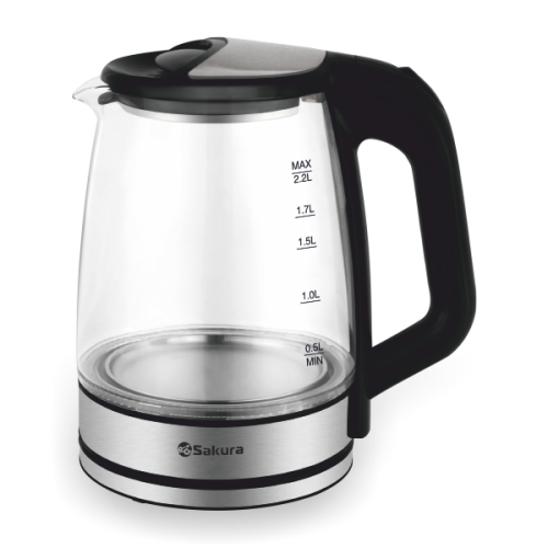 Чайник SAKURA SA-2722BK (2.2) стекл.