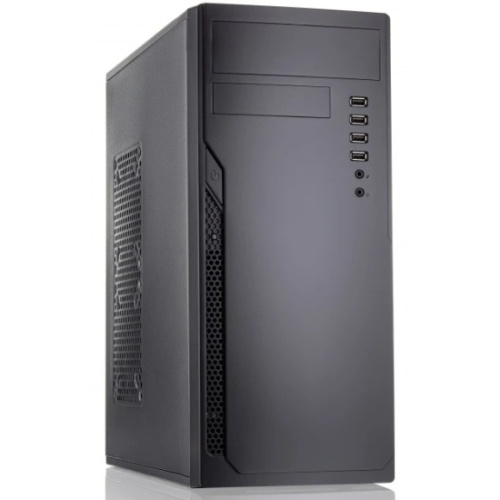 Корпус Foxline FL-301 (FL-301-RW), без БП ATX, 4xUSB2.0, HDA, w/o Fan, PSU, no PowerCord , w/DVD-RW installed