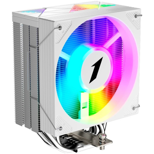 Кулер 1STPLAYER Cryo CY12L White / 4HPx6mm, single tower, 1x120mm ARGB fan, 750-1900 RPM, 57.6 CFM, 38.2 dBA