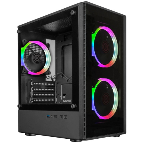 Корпус Ginzzu CL406 mATX Fan 3*12 FRGB (12RR4)