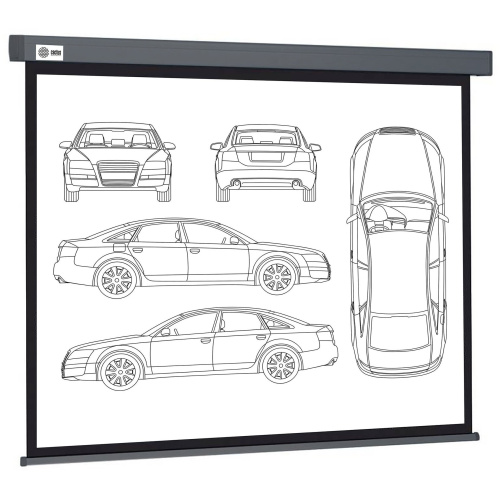 Экран Cactus CS-PSW-168X299-SG Wallscreen настенно-потолочный рулонный серый
