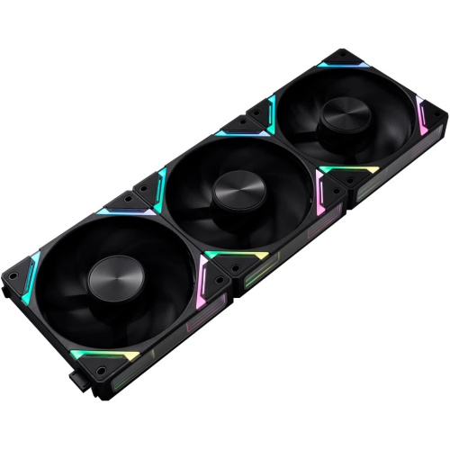 Комплект вентиляторов (3 шт.) 1STPLAYER XF7R Black (XF7R-BK-3IN1) / 120mm Reverse ARGB 3pin 5V PWM 4pin 12V 600-2000rpm 56.8cfm 33.12dBA