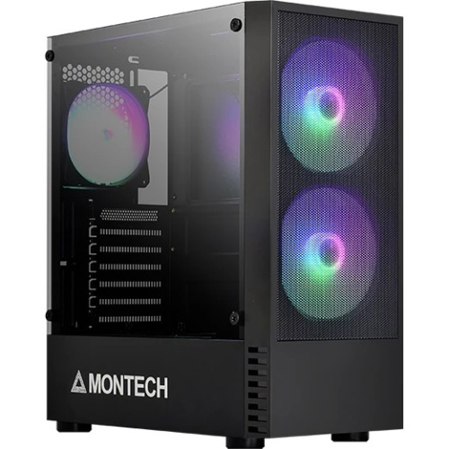 Корпус Montech X2 Mesh Black (X2MESHB) / ATX / 2x140mm, 1x120mm FRGB fans