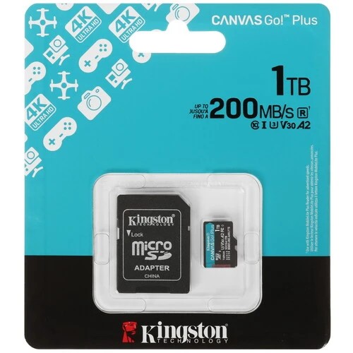 Карта памяти Kingston Canvas Go! Plus SDCG4/1TB microSDXC 1TB + adapter