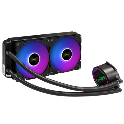 СВО ExeGate EX293458RUS BlackWater-240.PWM.ARGB 3 PIN 5V ADDRESSABLE RGB подсветка, LGA2066/2011/1366/1150/1151/1155/1156