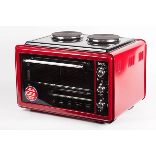 Мини печь Akel AF-752 красный