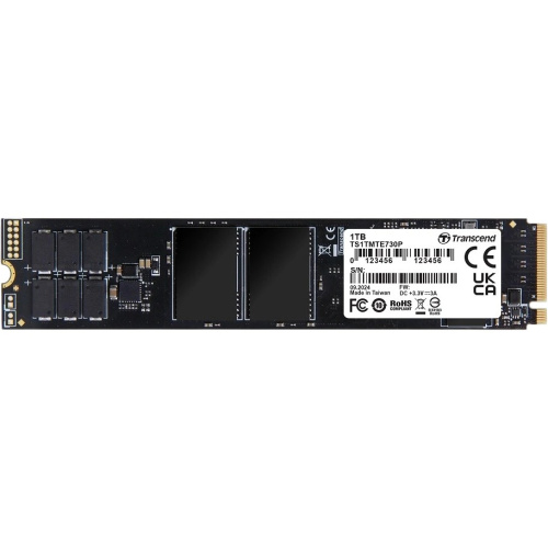 SSD Transcend MTE730P 1Тб (TS1TMTE730P), M.2 22110, PCIe Gen4x4, M-Key, 3D TLC Power Loss Protection, темп. режим от -40С до +85С