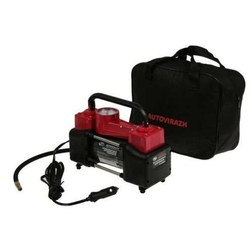 Компрессор автомобильный AV Steel Autovirazh AV-010890 двухцилиндровый в кейсе