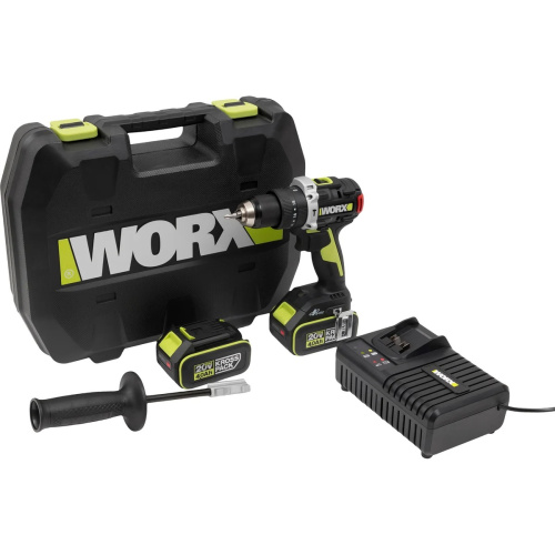 Дрель-шуруповерт WORX Professional WU373.2 ударная 2АКБ+ЗУ