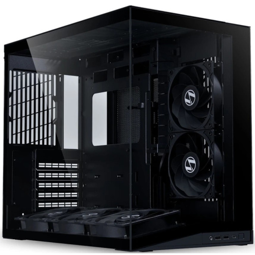 Корпус Lian Li O11 Dynamic Mini V2 Flow (G99.O11DMIV2FX.R0) / Black / 5 x 120mm PWM Fan / Mid-Tower, TG