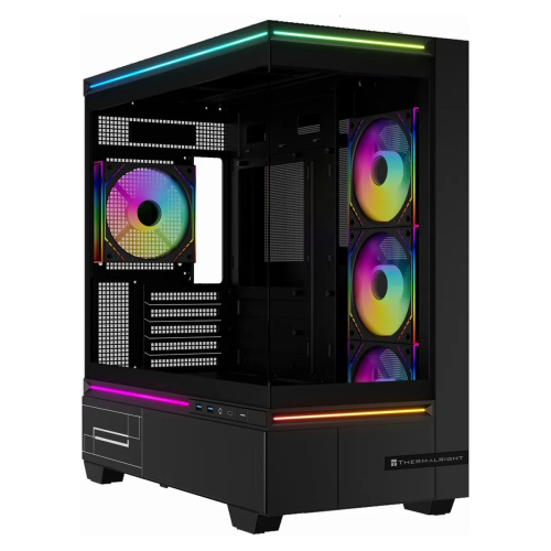 Корпус Thermalright M10 Black Fan4-M (TRTLM10BF4M) / TG / 4x120mm ARGB PWM Fans / USB Type-C / mATX