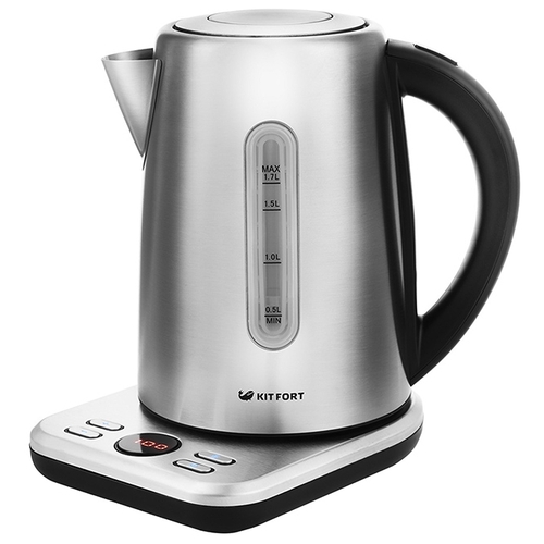 Чайник Kitfort КТ-661 черный/серебристый