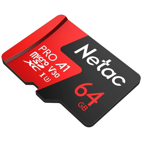 Карта памяти microSDHC Netac P500 Pro NT02P500Pro-064G-S 64GB (без SD адаптера) 100MB/s