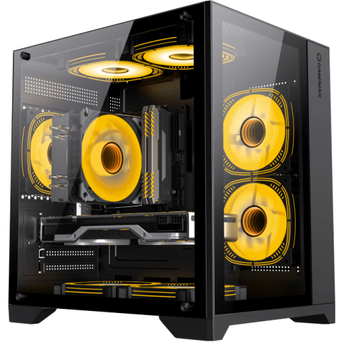 Корпус GameMax Infinity Mini Black без БП (Micro ATX, Черный, 1*USB 3.0, 2*USB 2.0, Зак. стекло)