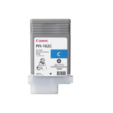 Картридж струйный Canon PFI-102C 0896B001 голубой (130мл) для Canon iPF510/605/610/650/655/750/760/765