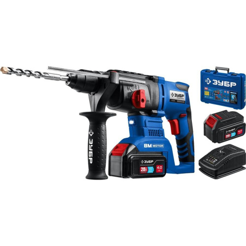 Перфоратор ЗУБР PB-260-42, 2 АКБ (4Ач), в кейсе