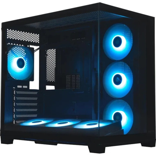 Корпус XASTRA QW500 7ARGB-FC-C6-UC Black (QW500-2FA36A-1FC12-C6-UC) ATX/Aquarium/Screewless/1x120mm+2x360mm ARGB PWM FC fans/Argb+PWM HUB 6port/Type-C