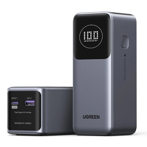 Внешний аккумулятор UGREEN PB724 (35526B) 12000mAh Quick Charging 100W Power Bank Gray