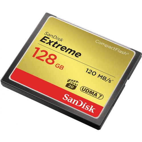 Карта памяти Sandisk SDCFXSB-128G-G46 Extreme CF 120MB/s, 85MB/s write, UDMA7, 128GB