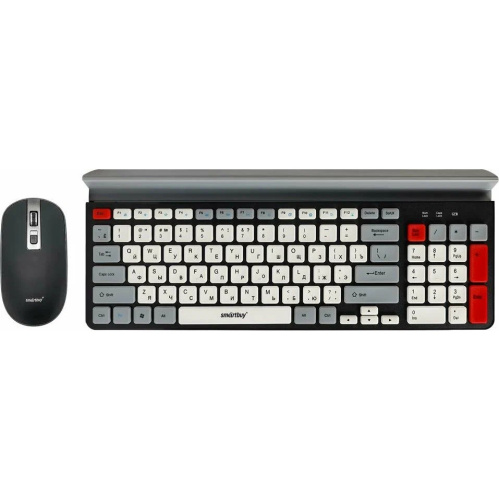 Комплект клавиатура и мышь SMARTBUY SBC-201359AG-KW черно-серо-белый