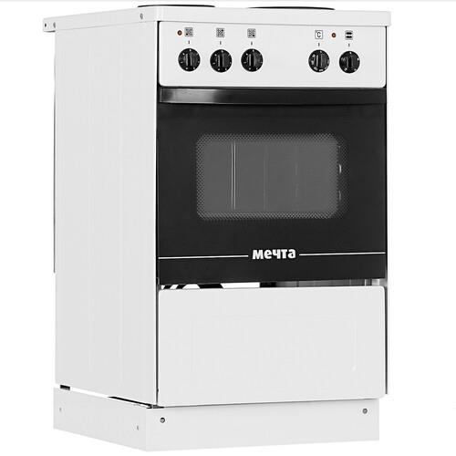Электрическая плита МЕЧТА 341Ч [50 см, эмал. сталь, конф.-3 шт, 48.7 л, ящик, белый]