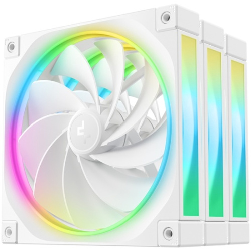 Вентилятор DEEPCOOL FL14R WH-3 in 1 140x140x25мм Reverse (PWM, ARGB, белый, 500-1700об/мин) Color Box