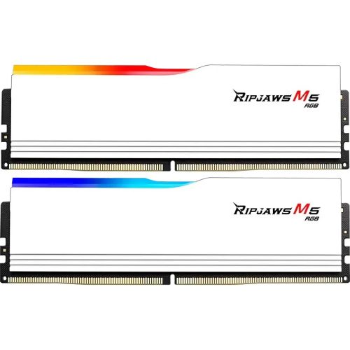 ОЗУ G.SKILL Ripjaws M5 RGB 32GB (F5-5200J4040A16GX2-RM5RW) DDR5 (2x16GB) 5200MHz CL40 (40-40-40-83) 1.1V / White