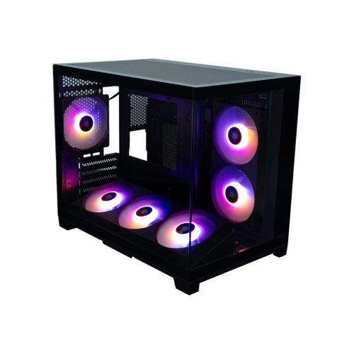 Корпус XASTRA QW500M 6ARGB-FC-C6-UC Black (QW500M-1FA36A-1FA24A-1FC12A-C6-UC) mATX/Aquarium/Screewless/120+240+360mm ARGB PWM FC fans