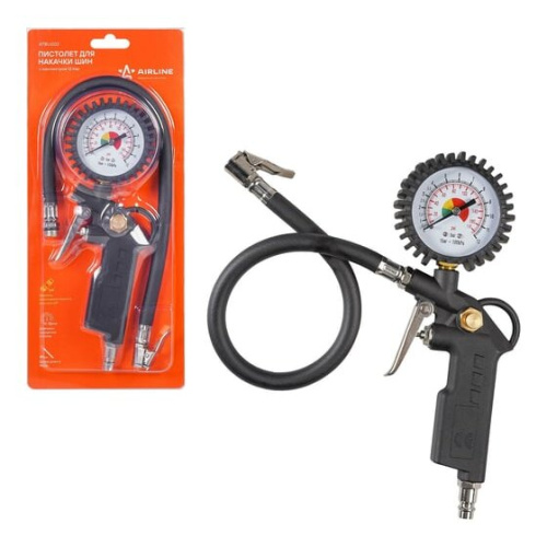 Пневмопистолет для накачки шин с манометром Airline ATBU003