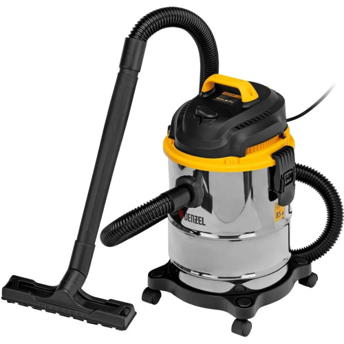 Строительный пылесос DENZEL SVC15 (28201) серебристый