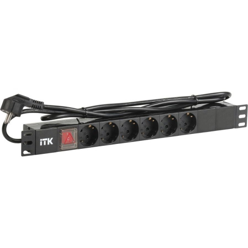 Блок распределения питания ITK PH12-6D1-P гор.размещ. 6xSchuko базовые 16A Schuko 2м