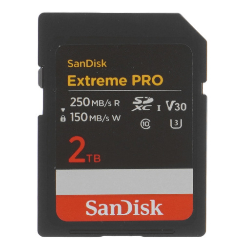 Карта памяти SanDisk Extreme Pro SDSDXXD-2T00-GN4IN SDXC 2TB UHS-I Class 3 (U3) V30 200/140 MB/s