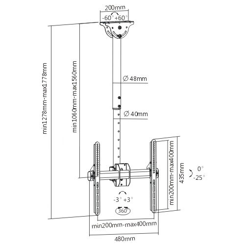 Кронштейн Arm Media LCD-1700 черный