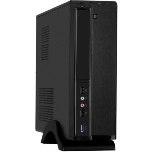 Корпус Desktop ExeGate MI-207U-300W-8 (miniITX/mATX, БП M300 с вент. 8см, 1*USB+1*USB3.0, аудио, черный)