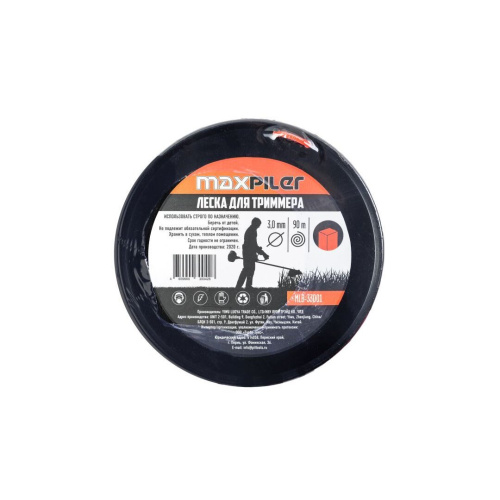 Леска для триммера maxpiler mLB-33001 3.0mm*90m, квадрат бухта
