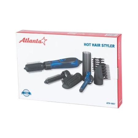 Фен Atlanta ATH-887 (фен-щетка) синий