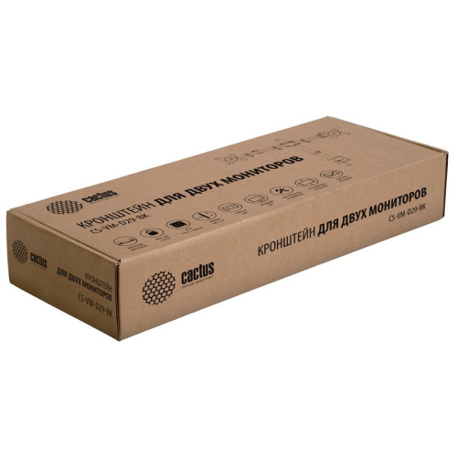 Кронштейн для мониторов Cactus CS-VM-D29-BK черный 13"-27" макс.10кг настольный поворот и наклон