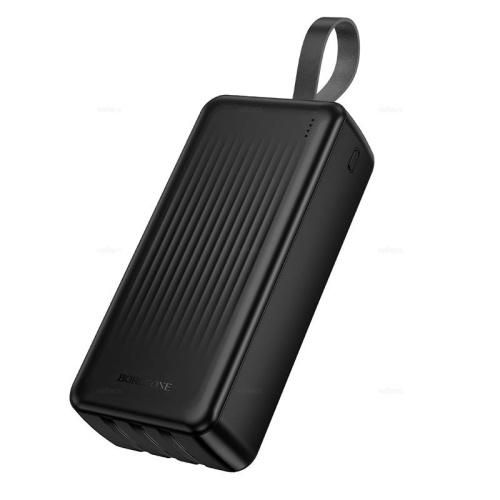 Аккумулятор внешний резервный BOROFONE BJ79B Clever power bank with 3 cables 30000mAh черный