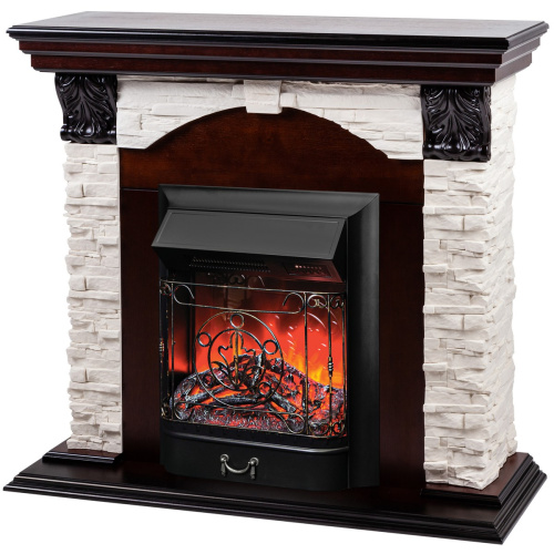 Электрокамин RealFlame Dublin Lux AO античный дуб с очагом Majestic Lux Black RC