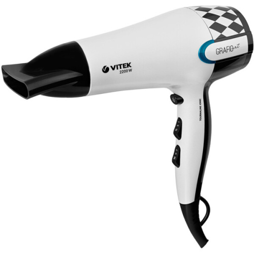 Фен VITEK VT-2299 W белый и черный 2200Вт
