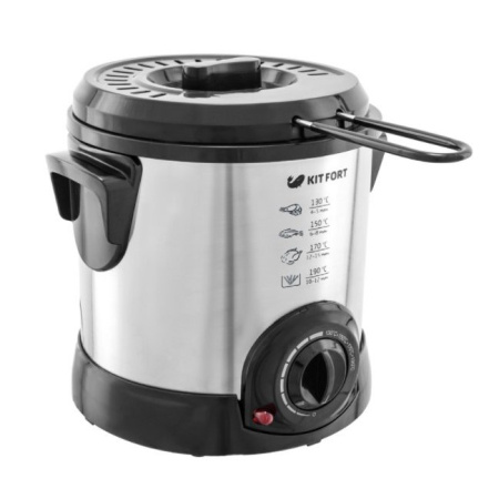 Фритюрница Kitfort КТ-2009 серебристый/черный