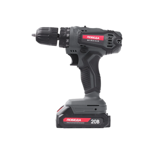 Дрель-шуруповерт Победа ДА-20/2 Ли-М (180201702) 2,0Ач, 2 АКБ+ЗУ