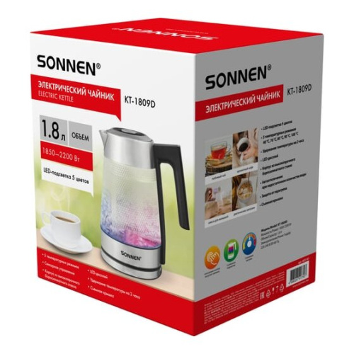 Электрочайник SONNEN KT-1809D (455141)