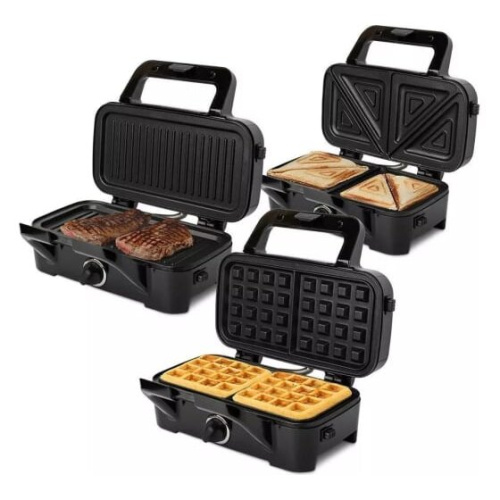 Вафельница Kitfort КТ-1674 черный/серебристый