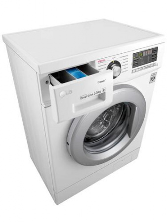 Стиральная машина LG F1296WDS1 60х44х85 см Класс: A загр.фронтальная макс.:6.5кг белый 1200 об/мин