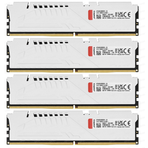 ОЗУ Kingston Fury Beast KF560C40BWK4-64 DDR5 - 4x 16ГБ 6000МГц, DIMM, White, Ret