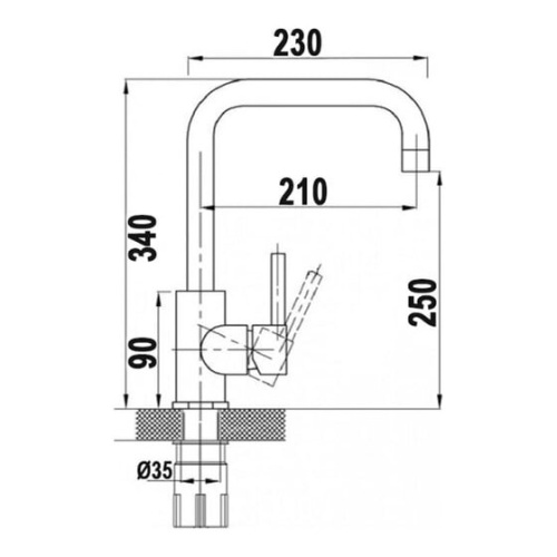 Смеситель Wisent 49-098-4-U Графит
