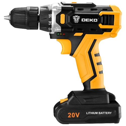 Дрель аккумуляторная DEKO DKCD 20 FU-Li SET3 20v 2*1.5Ah Li-Ion 063-4177