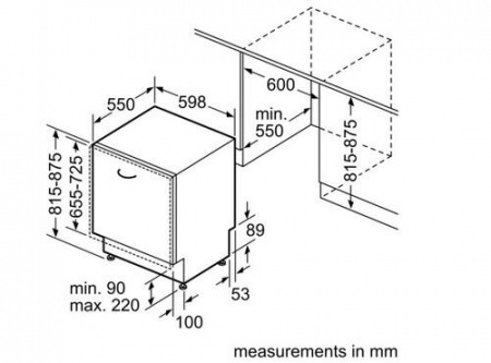 Встраиваемая посудомоечная машина Bosch SMV25CX10Q
